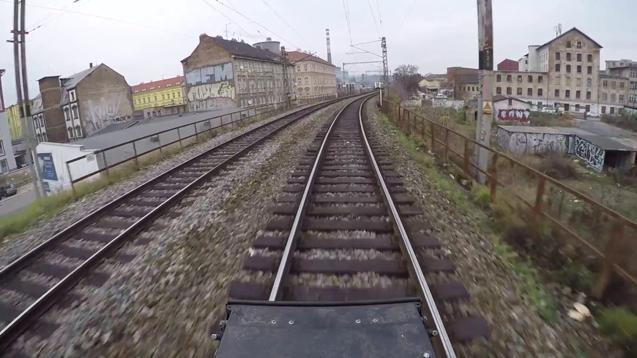 Brno - Choceň / POHLED NA TRAŤ Z ČELA SOUPRAVY/ HD KVALITA