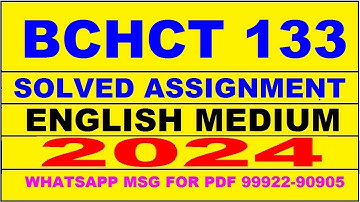bchct 133 solved assignment 2024 | bchct 133 solved assignment in english 2023-24 | bchct 133 2024