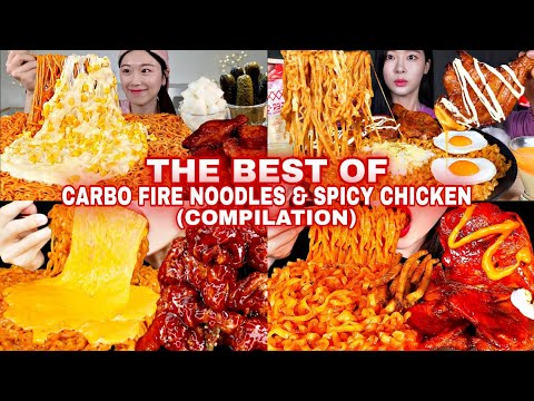 Famous Korean SPICY FOODS Combo ASMR MUKBANG Compilation