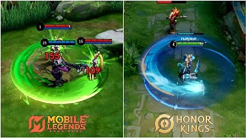 Mobile Legends Starlight Skins And Honor Of Kings New Honor Pass Skins | Comparison Skin Effects