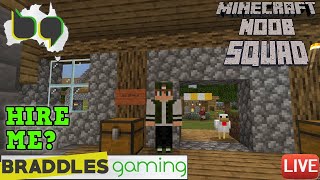Looking 4 Work -🔴Live stream - MINECRAFT BEDROCK EDITION - #NoobSquad