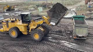 Caterpillar 992G Wheel Loader Loading Coal On Trucks  Sotiriadis/Labrianidis Mining