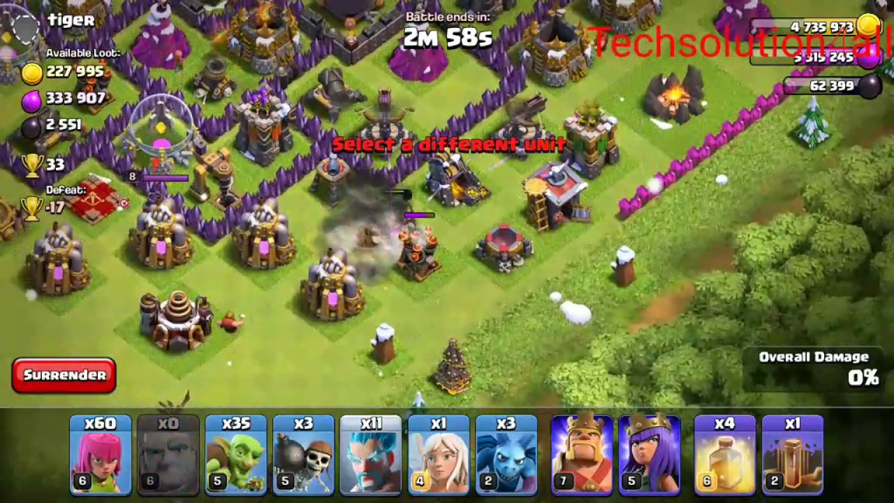Clash of Clans easy dark elixir with moderate troops
