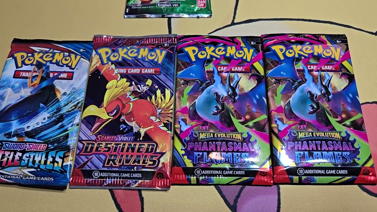 Наборы Pokmeon Sword & Shield, Destined Rivals, Phantasmal Flames и Yu-Gi-Oh!