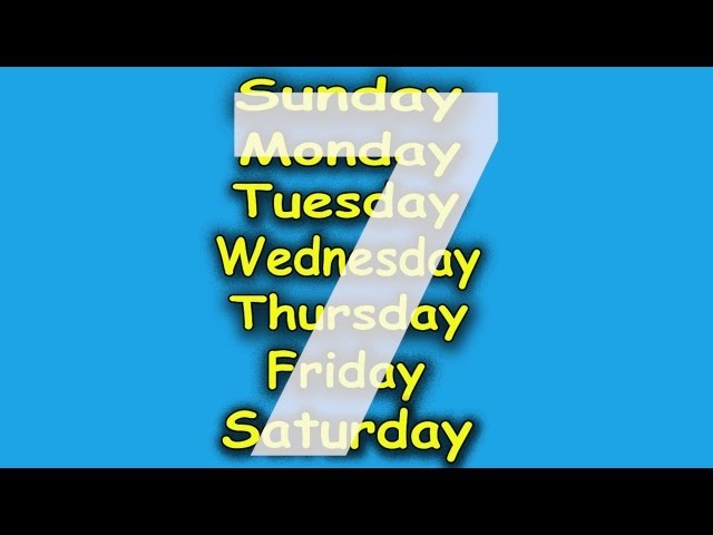 Days of the week