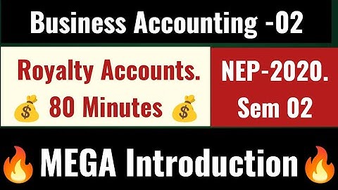 80 Minutes MEGA Introduction | Royalty Accounts | NEP 2020 | #minimum_rent_account #journal #ledger
