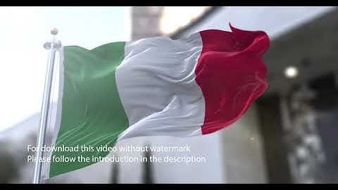 Italy flag with 3d effect blowing in the wind 3D Flag V2 long