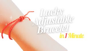 Diy Lucky Adjustable Red String Bracelet In 1 Minute