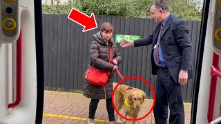 Strange Man Approaches Woman at Bus Station  Her Retired Police Dog Does Something Shocking