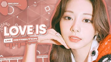 What If ITZY "Love Is" Was A Twice "Taste Of Love" B-Side Track? | Line Distribution (Color Coded)