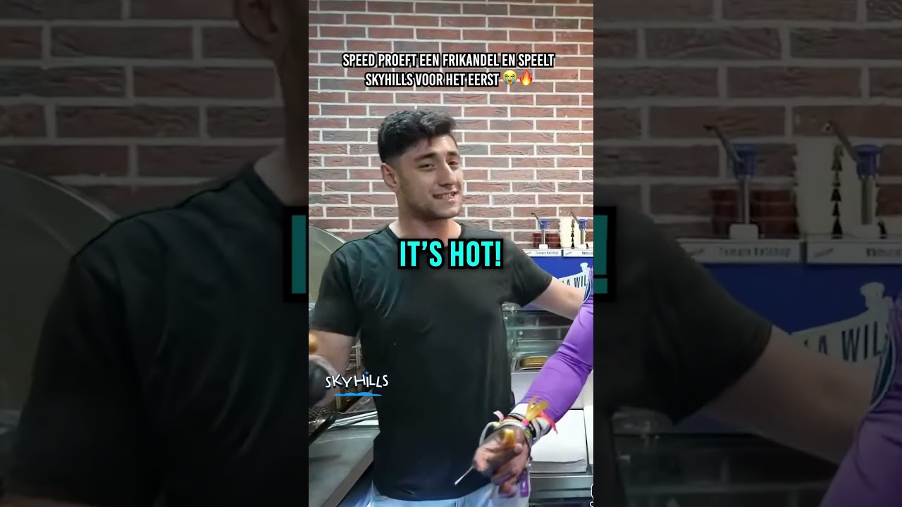 speed proeft een frikandel #ishowspeed #celinedept #tiktokbelgium #belgium #viraal #shorts