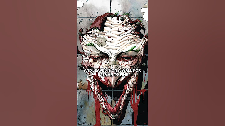 Why Joker Removed His Face...