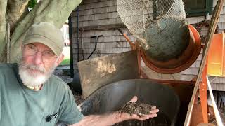 Old HF Cement Mixer Turned Into An Automatic Compost Sifter For $15