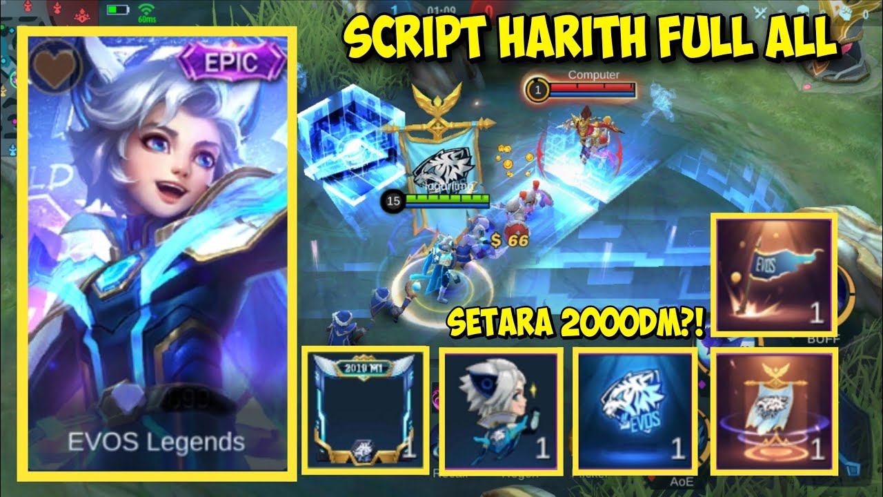 Script Skin Harith Epic Evos Legends Terbaru 2021 Full Pack Edition (Full Effect + Backup)