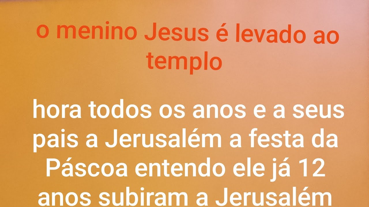 O Menino Jesus e levado ao Templo