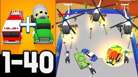 Merge Car Monster Truck Fusion New Area lv 1-40 | Gameplay