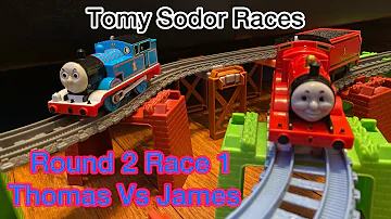 Tomy Sodor Races | Round 2 Race 1 | Thomas Vs James