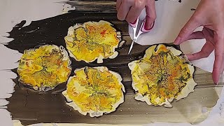 How to Make a Flower with Acrylic Paint Pour Skins - The Awesome Blossom Skin! How To Make Bloom Acrylic Skins