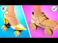 👞Ich habe coole Schuhe aus Karton gemacht📦 Reiche vs Arme Karton-Tricks & DIY-Ideen von 123 GO!