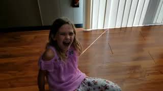 Adorable Moment Father Pranks Daughter Water floor Prank.