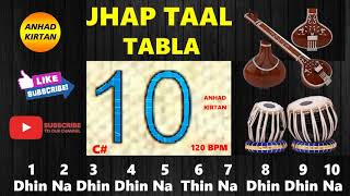 Jhaptaal Tabla Beats for Practice | C# Tanpura 120 bpm