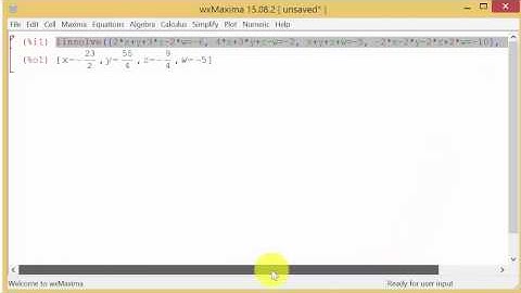 Solving System of Equations Using WxMaxima