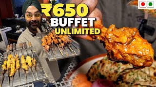 Rs. 650 Buffet | Unlimited Mutton, Chicken, Fish, and Veg Delights!