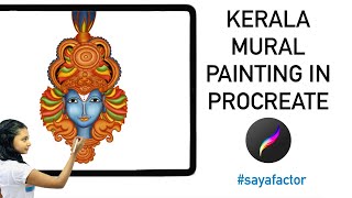 How to Draw Kerala Mural on Procreate I Digital Art I Mural Painting I ProCreate I screenshot 3