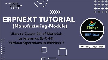 1.How to Create Bill Of Materials Without Operations in ERPNext | #erpnext #erpsoftware #erp