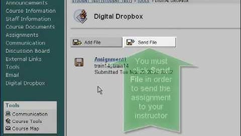 Submitting Assignments using the Digital Dropbox