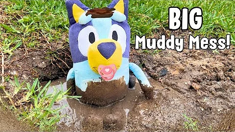 💩 Bluey Muddy Mess | Baby Bluey Makes a BIG Muddy Mess | Baby Bluey's BIG Mess 🎄