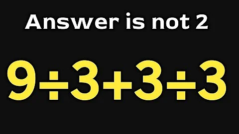9÷3+3÷3 = ❔ \ Can you solve this simple math question \ PEMDAS rules question