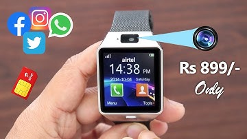 Smartwatch with camera, sim card, Music Storage, Photo gallery 🔥 Best smartwatch under 1000 in India