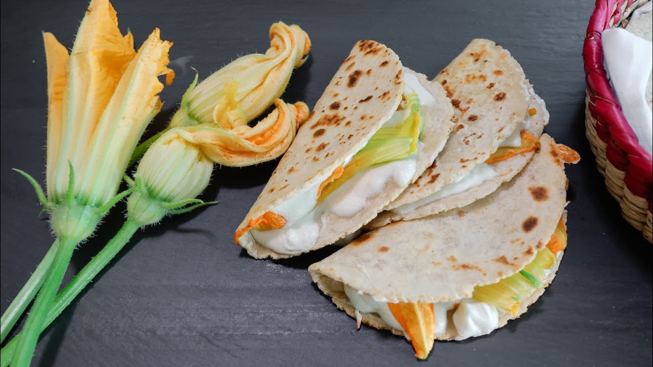 Quesadillas de Flor de Calabaza (Squash Blossom Quesadillas) YouTube