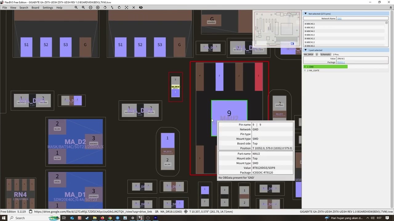GIGABYTE GA Z97X UD3H Z97X UD3H REV 1 0 BOARDVIEW - YouTube