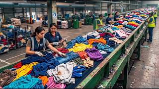 Inside the Textile Recycling Factory – How Old Clothes Become Luxury Cushions (Full Process)