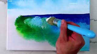 Step-by-Step Acrylics Landscape Painting: Unveiling Tranquil Shores - Walk on the Beach | Acrylics