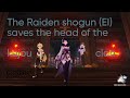 GENSHIN IMPACT: The Raiden shogun (EI) saves the head of the kujou clan (Game Movie)