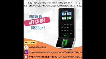 F22 Reader Ultra Thin Fingerprint Time Attendance