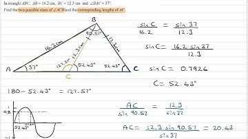Trigonometry Exam Questions - A Level Maths - Edexcel Pure Year 1 - Q12 (level 2)