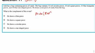 Geometry Spring 2017 #11 Probability Complement