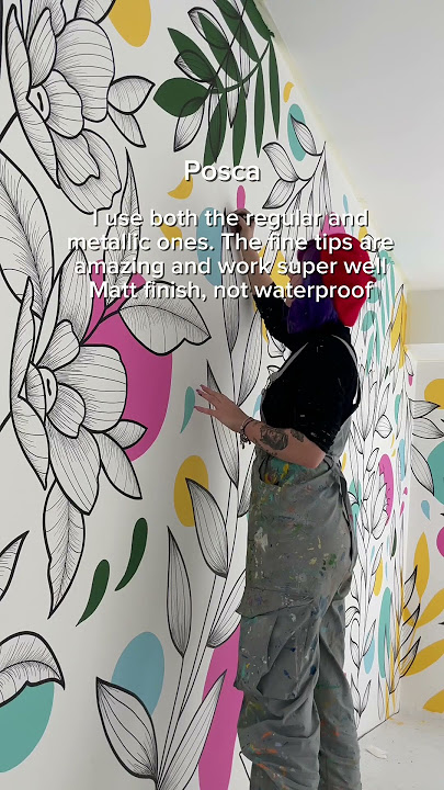 Markers for murals #funkyart #funkyhouse #wallart #dopaminedecor #decorinspo #mural #wallart #posca