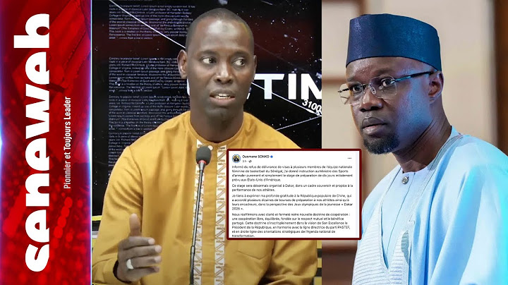 Réplique de Sonko à Trump : la position ferme de Daouda Mine" USA limou def d'où Yone ..mais "