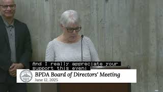 BPDA Board of Directors Meeting 6-12-2025 (Part 2 of 2)
