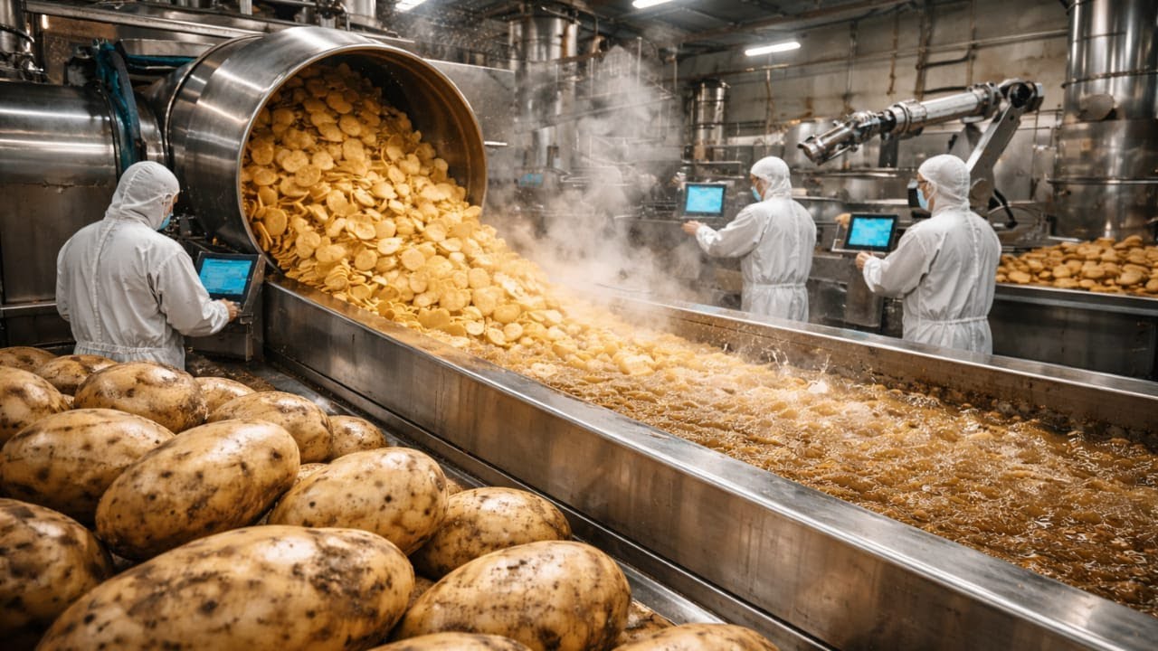 How Potato Chips Are Made | Full Factory Process