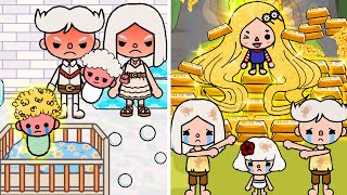 My Golden Hair Different With All Ice Family | Toca Life Story | Toca Boca