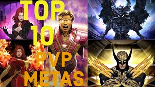 Top 10 Most powerful PVP characters in MFF and there beneficiary CTPS List ||Marvel Future Fight