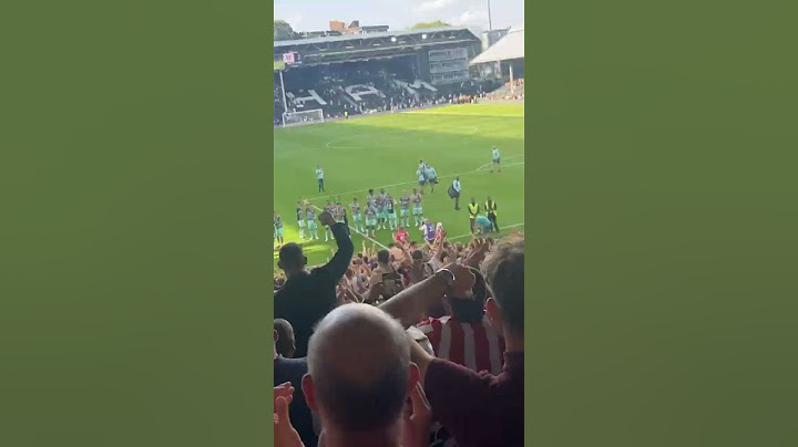 Brentford fans at full time after 3-0 win vs Fulham