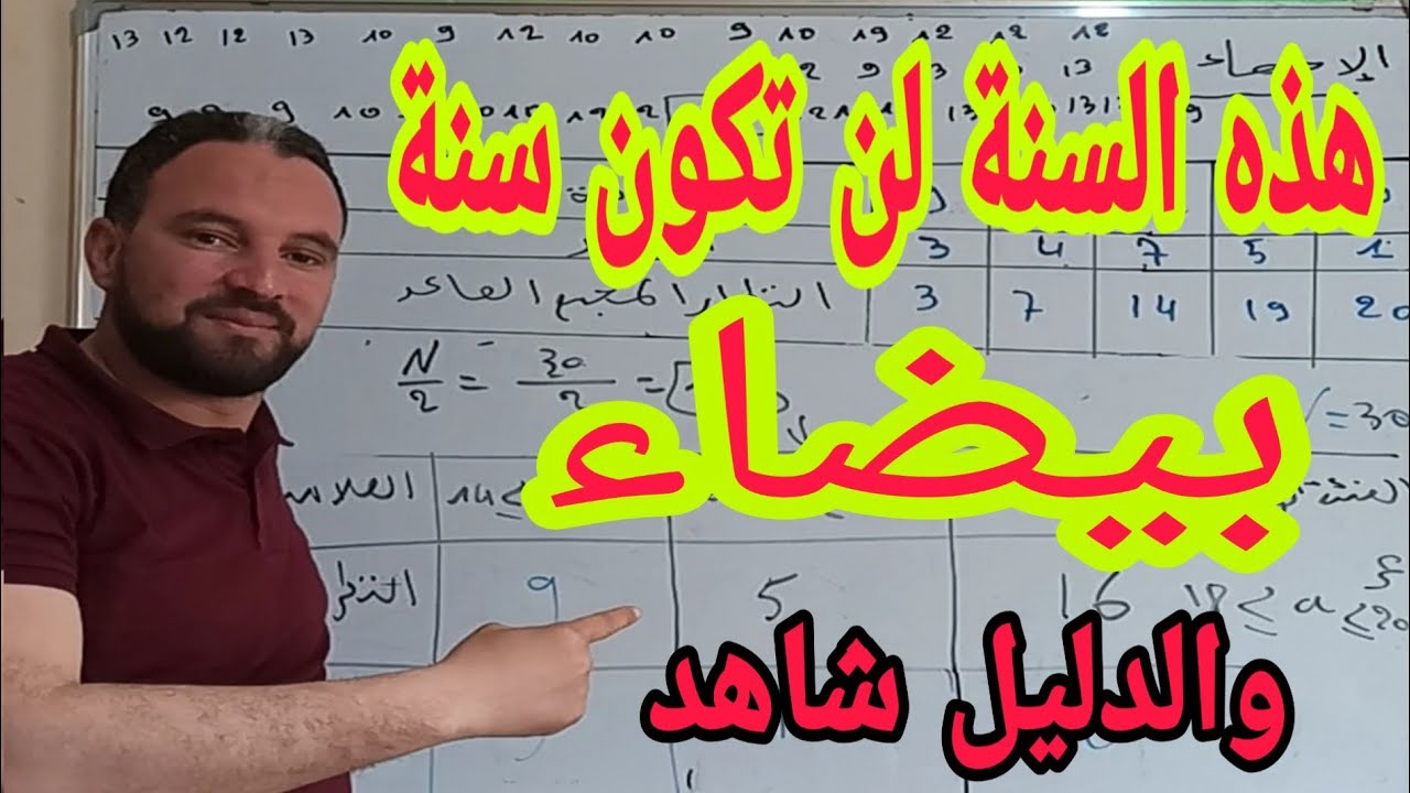 هذه السنة لن تكون سنة بيضاء والدليل هو شاهد حتى الأخير