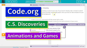 Sprites Lesson 6.16 Code.org Tutorial with Answers - Unit 3 Animation and Games CS Discoveries